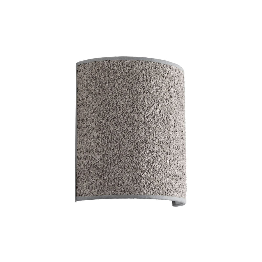 Applique murale Boucle en tissu, gris, hauteur 24 cm