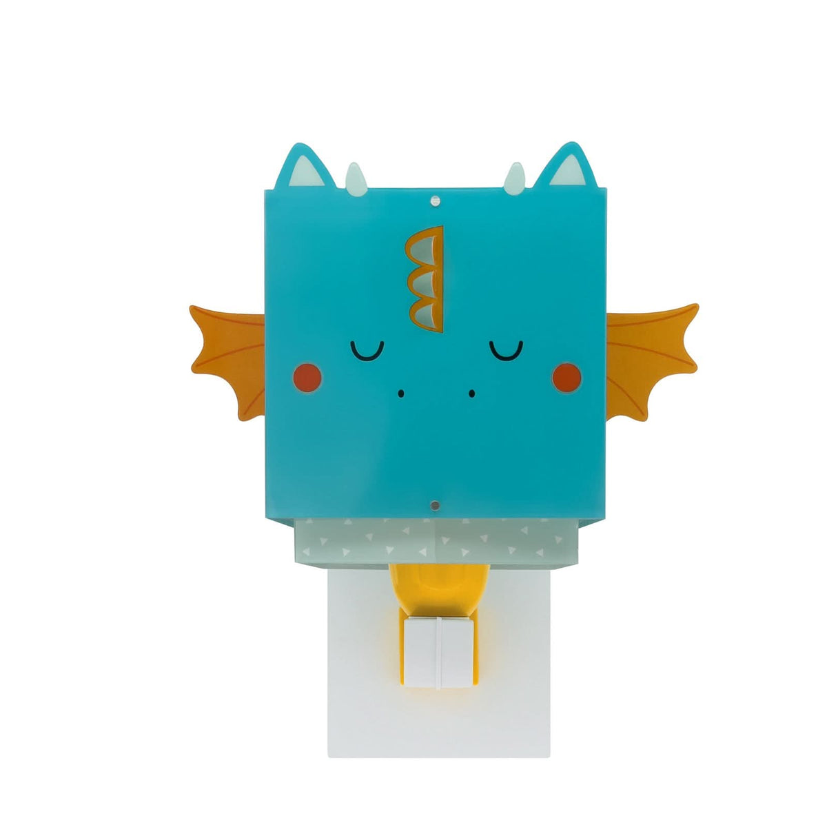 Applique murale Little Dragon, bleu et orange, hauteur 25,5 cm