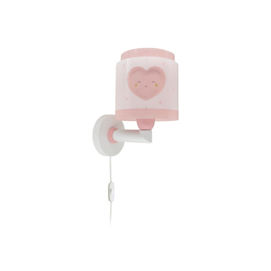 Applique murale Baby Dreams, rosé et blanc, hauteur 24 cm