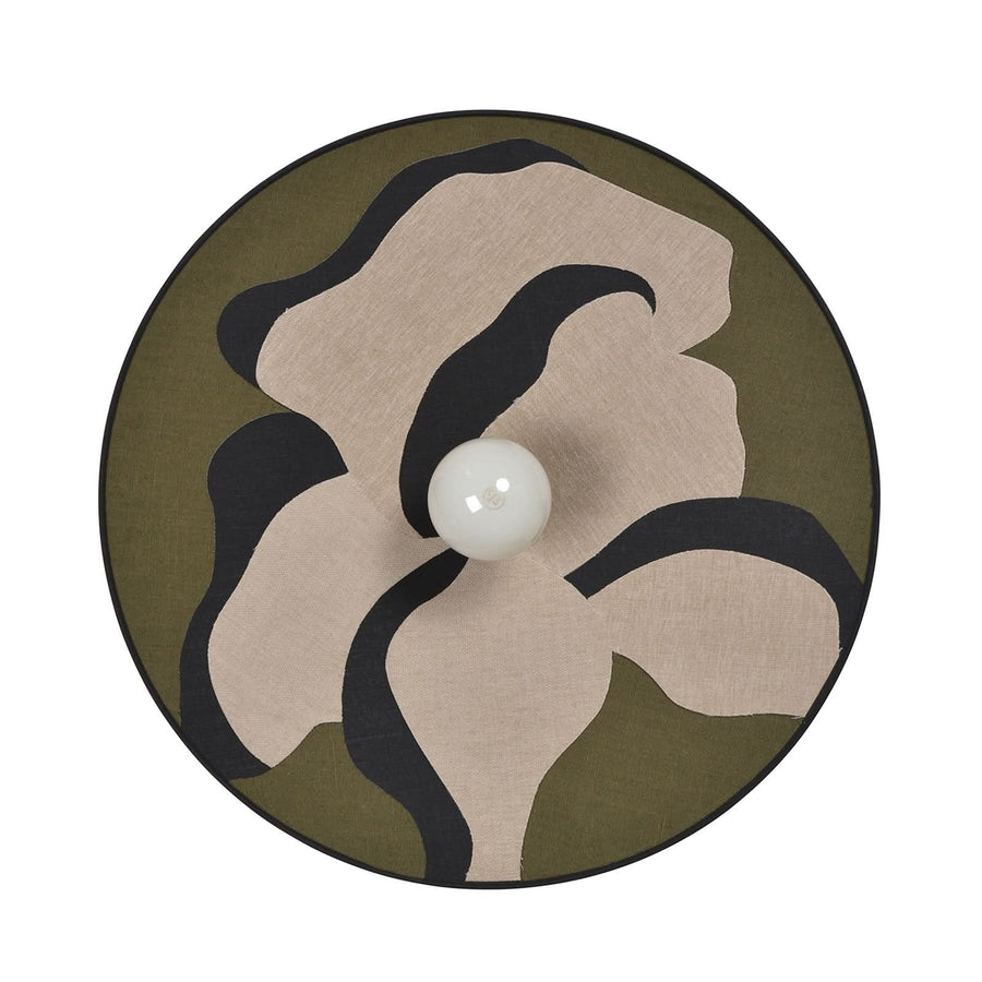 Applique murale Sonia Laudet en tissu, vert, Ø 60 cm