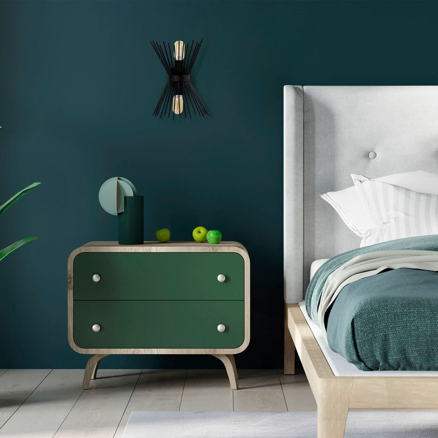 Applique murale Kirpi 3091 en métal, noir, hauteur 33 cm
