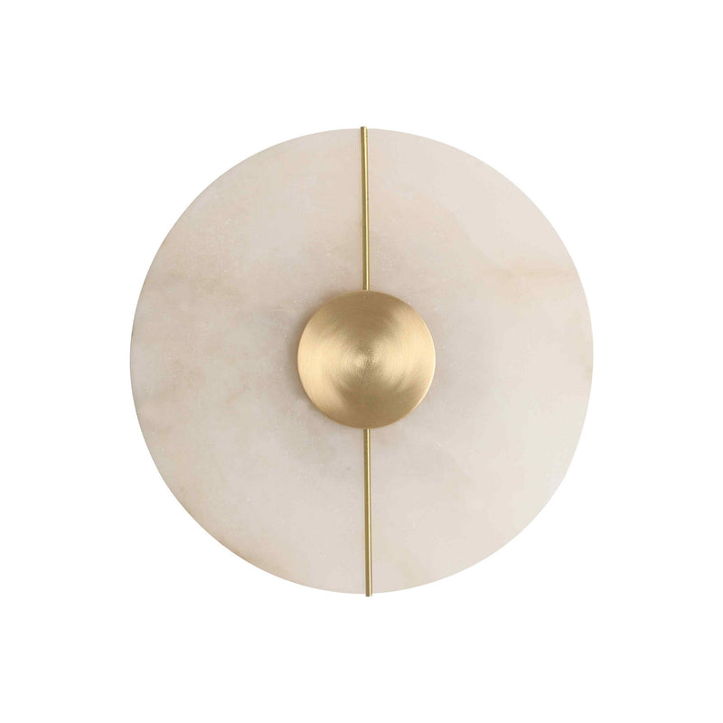 Applique murale LED Lusso en marbre, blanc, Ø 20 cm