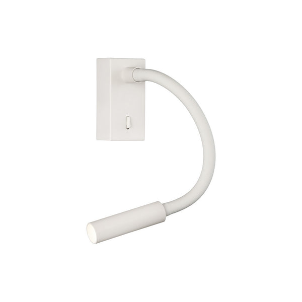 Applique murale LED Cio en aluminium, blanc structuré