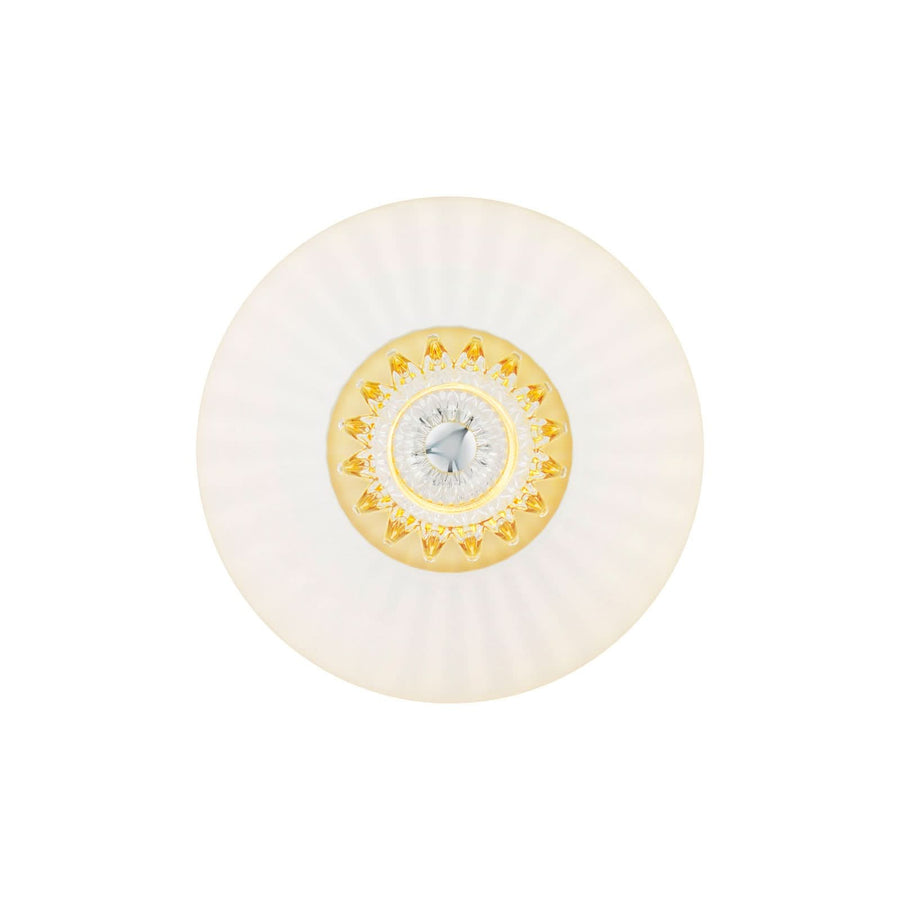 Applique murale New Wave Optic en verre, blanc mat, Ø 38 cm
