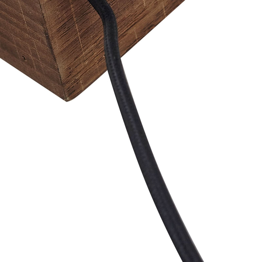 Applique murale Vatana en bois, 4 lumières, hauteur 23,5 cm