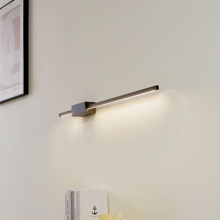 Applique murale LED en aluminium, noir, hauteur 6 cm
