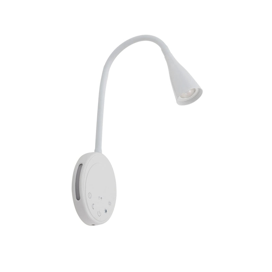 Applique murale LED Zayna en aluminium, blanc, hauteur 21,5 cm