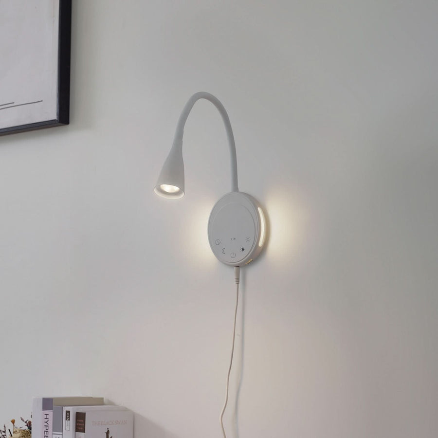 Applique murale LED Zayna en aluminium, blanc, hauteur 21,5 cm