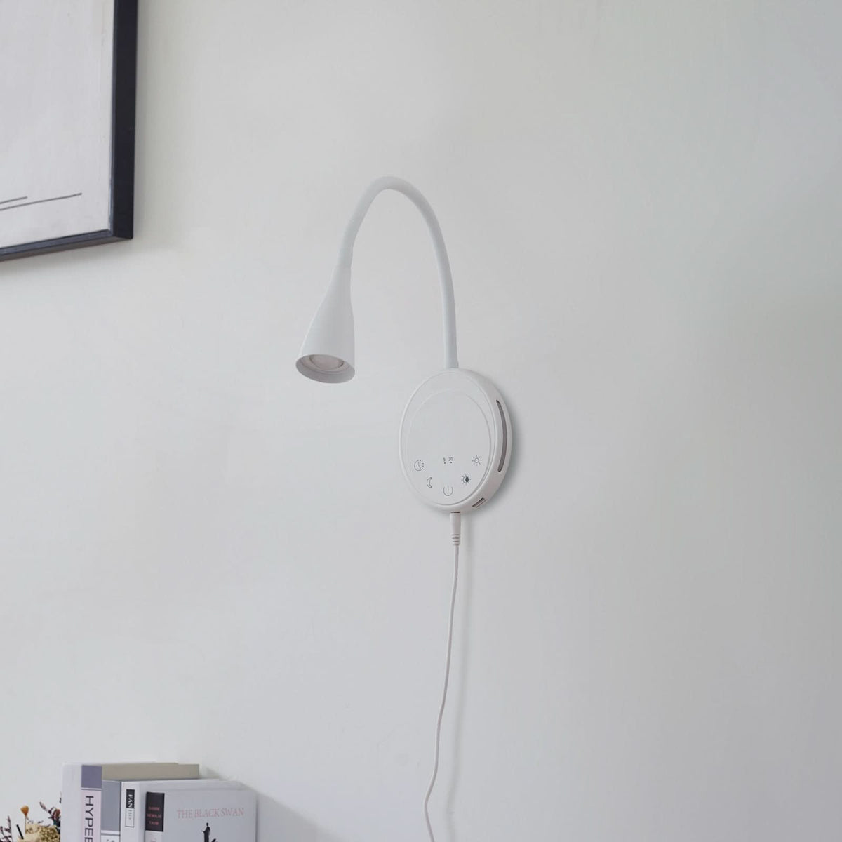 Applique murale LED Zayna en aluminium, blanc, hauteur 21,5 cm