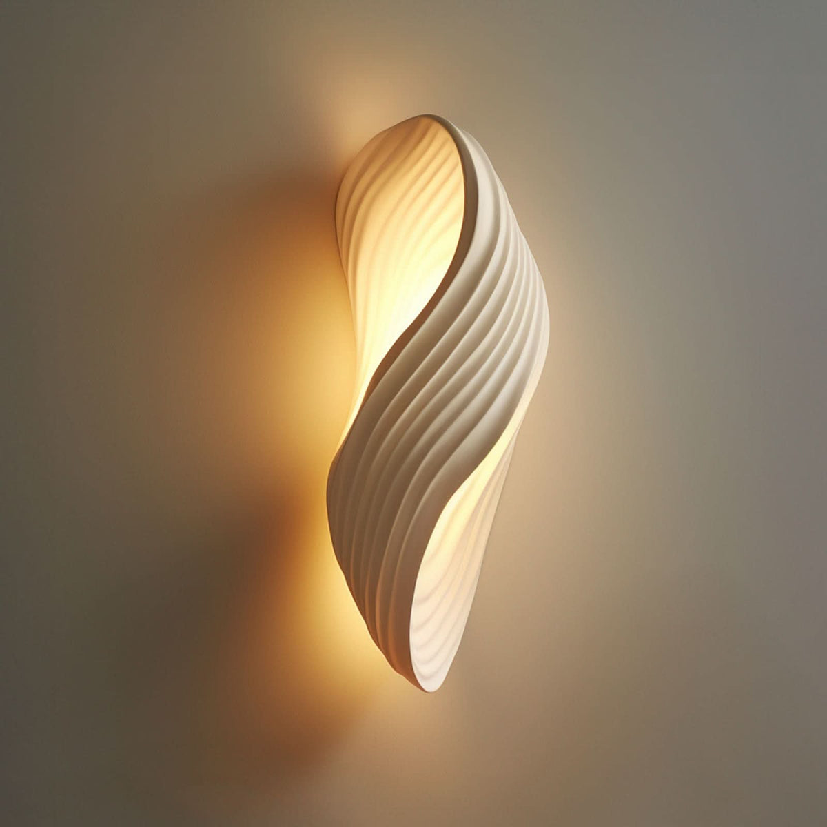 Applique murale Ornela en plâtre, blanc, hauteur 29,5 cm