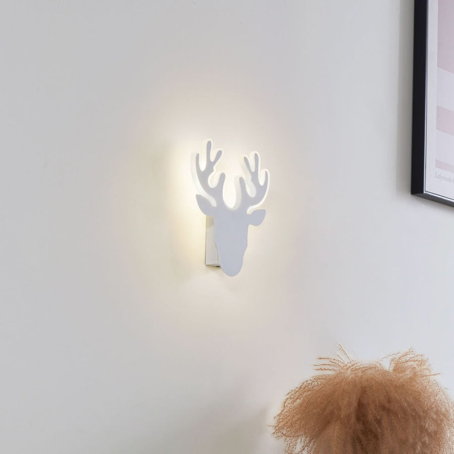 Applique murale LED en métal, blanc, hauteur 26 cm
