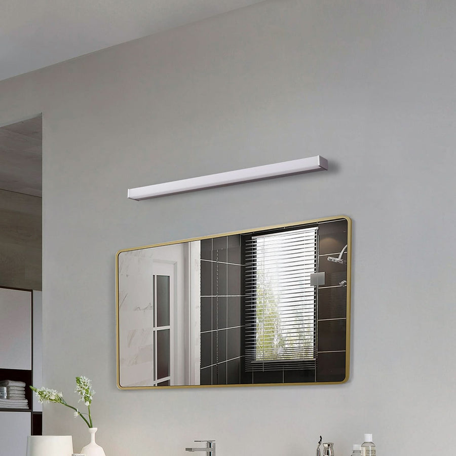 Applique murale LED en aluminium, blanc, hauteur 4 cm, IP44