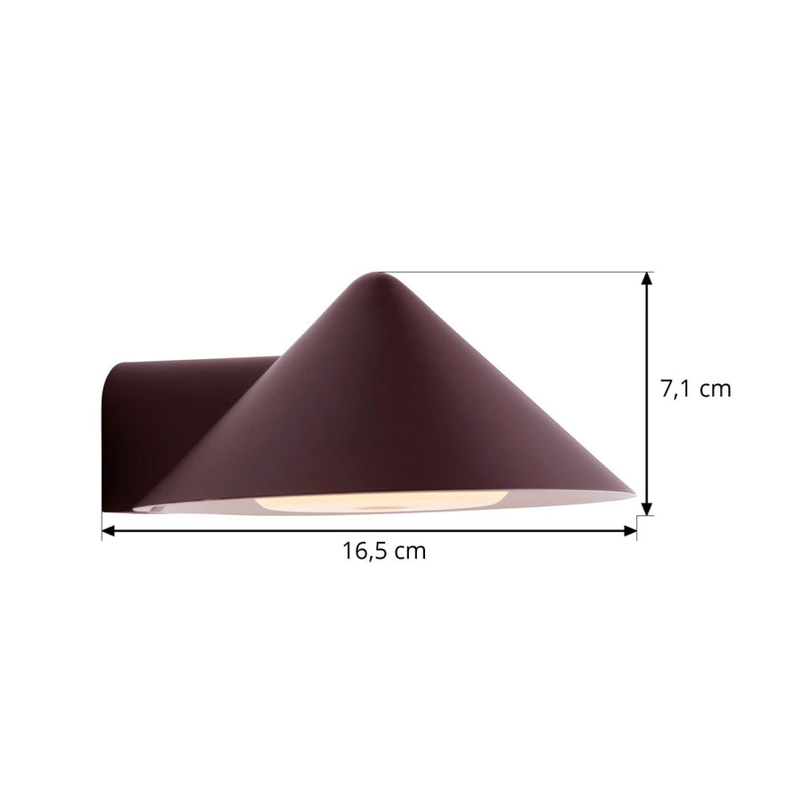 Applique murale rechargeable Grasp, rouge foncé, hauteur 7,1 cm