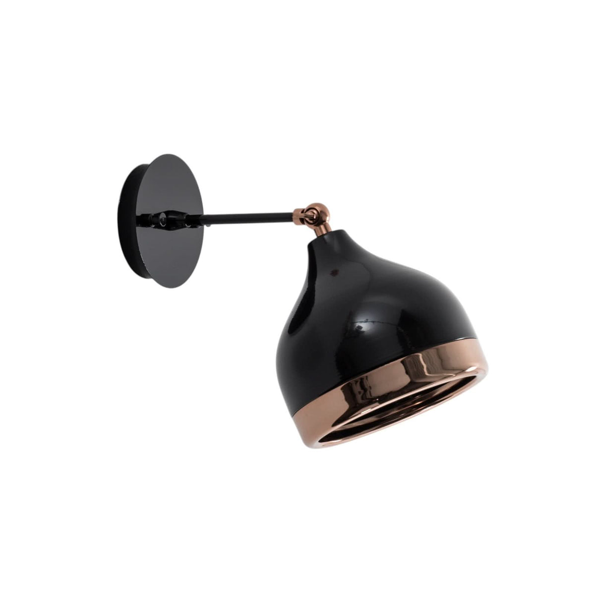 Applique murale Yildo 6901 en métal, noir cuivré, hauteur 25 cm