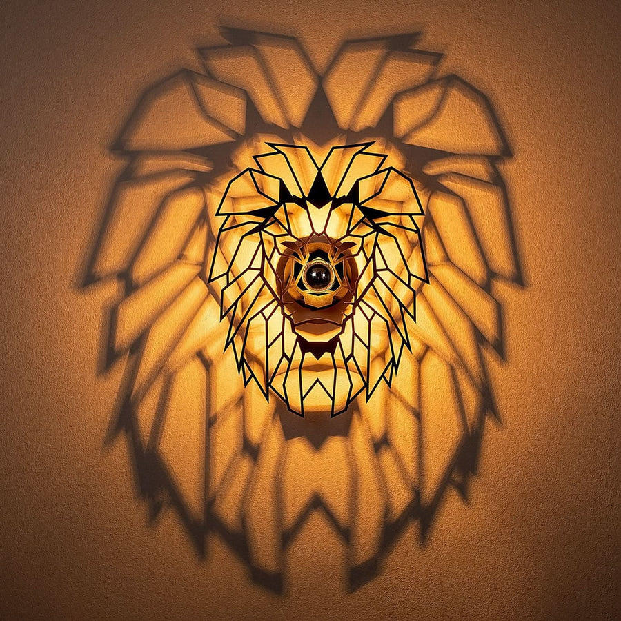 Applique murale W-056 en bois, noir, hauteur 49 cm
