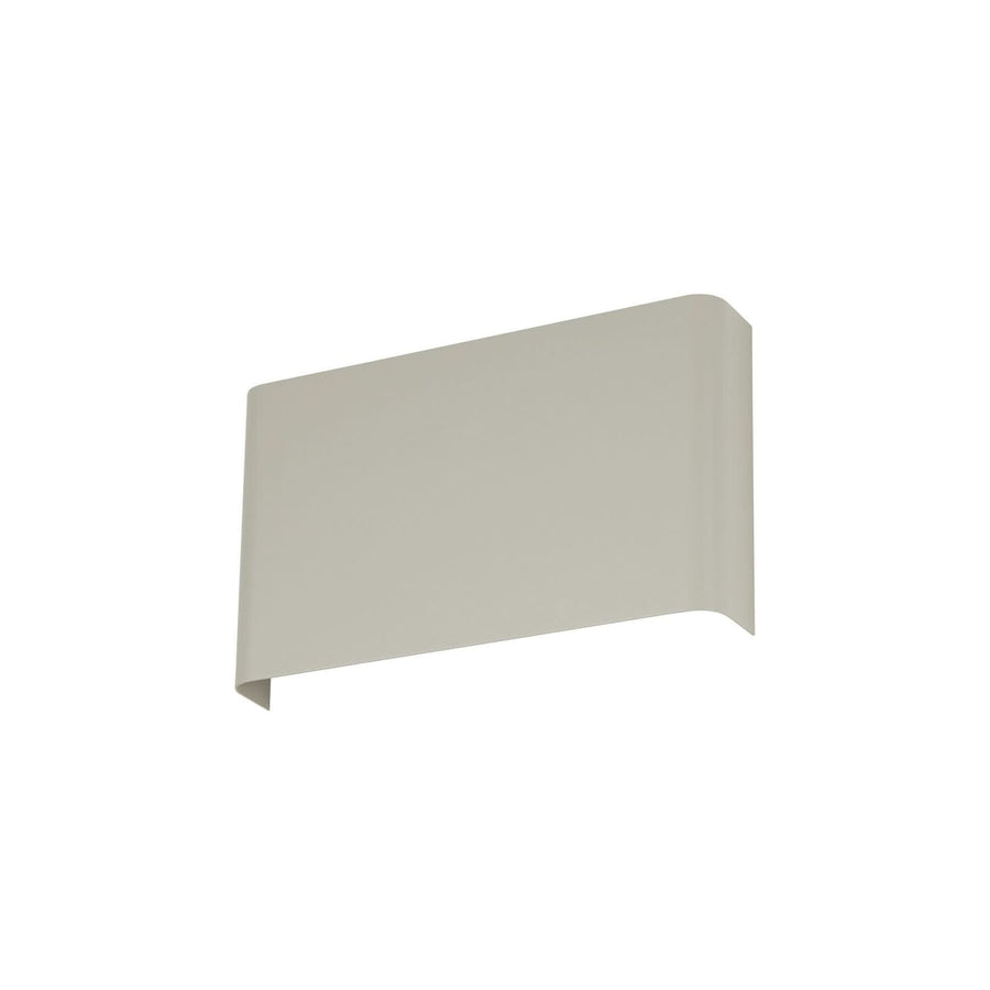 Applique murale Haga en acier, gris clair, hauteur 15 cm