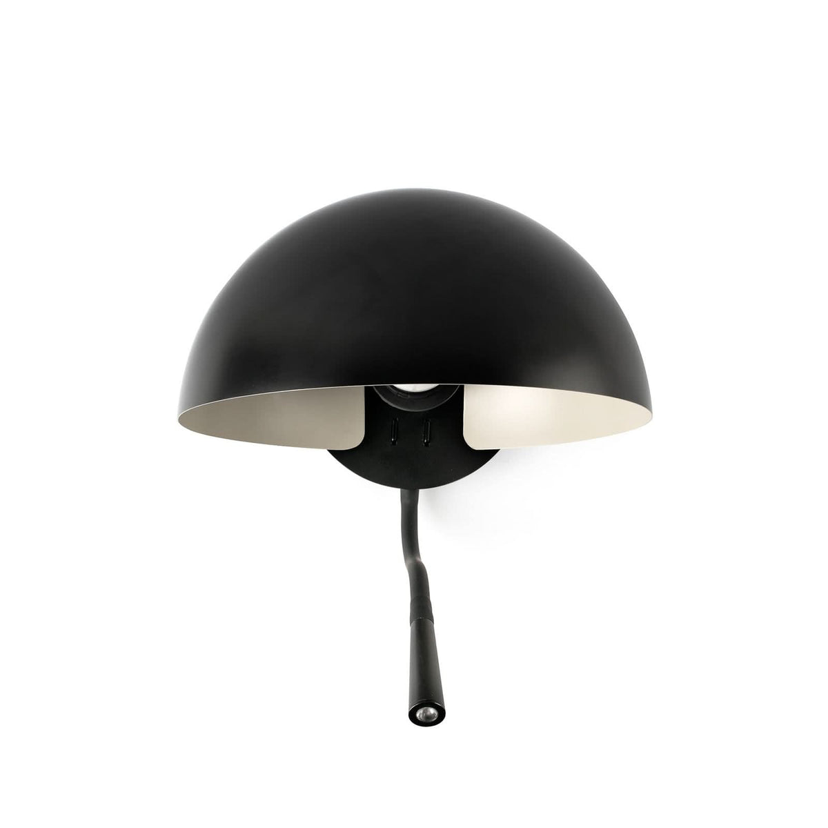 Applique murale Dominica en acier, noir mat, 2 lumières, Ø 25 cm