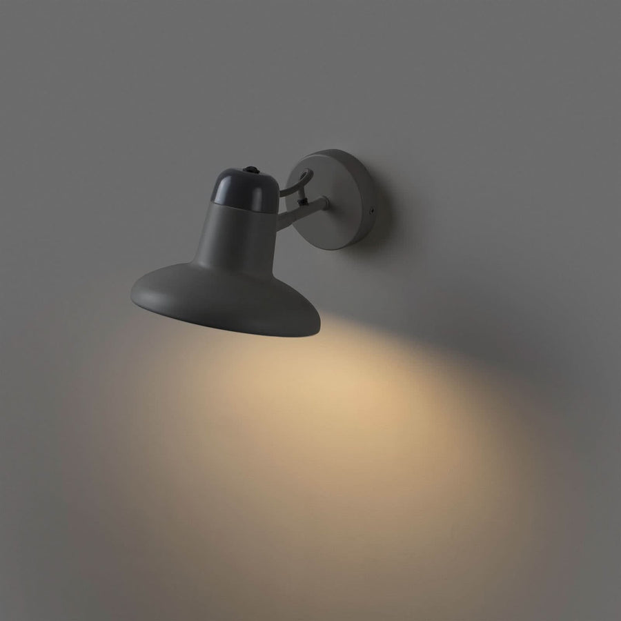 Applique murale Snap en acier, gris foncé, hauteur 14 cm
