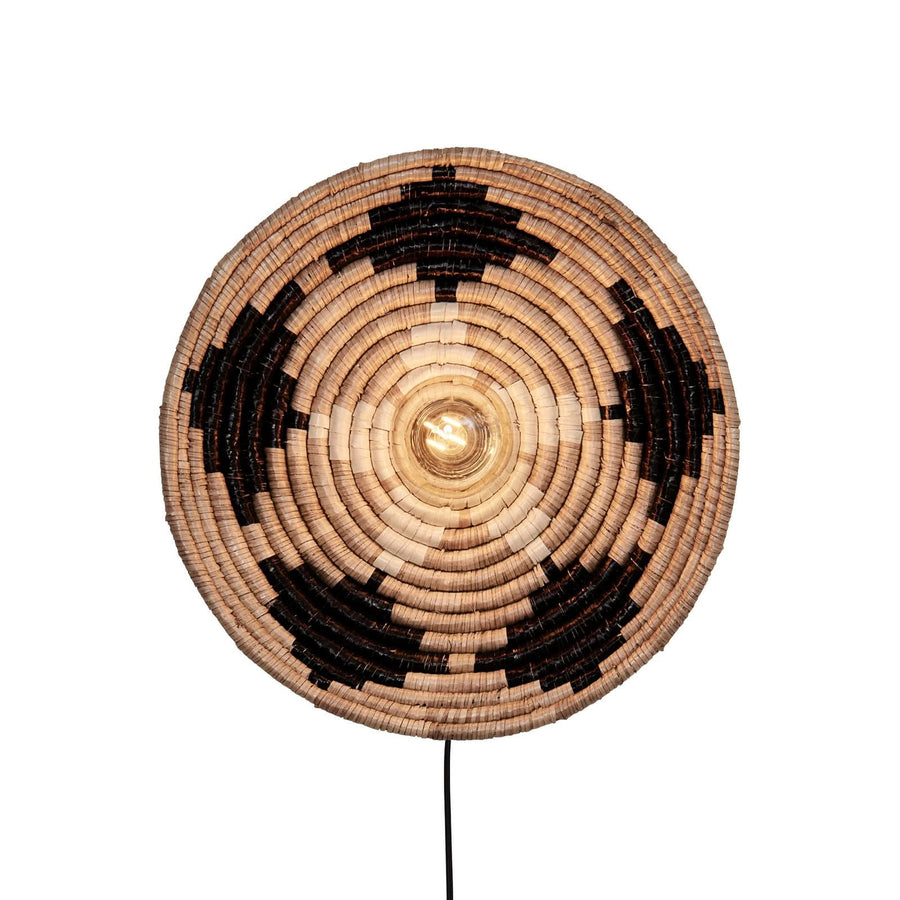 Applique murale Andros en métal, marron clair et noir, Ø 45 cm, 60 W, modèle 2