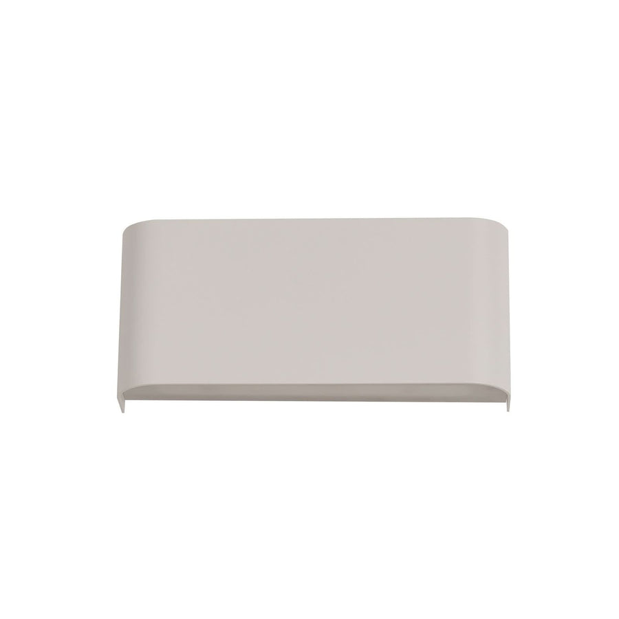Applique murale LED Match Box en aluminium, blanc, 2 lumières, hauteur 8 cm