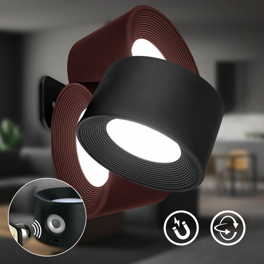 Applique murale LED rechargeable Tari, noir, hauteur 4,5 cm