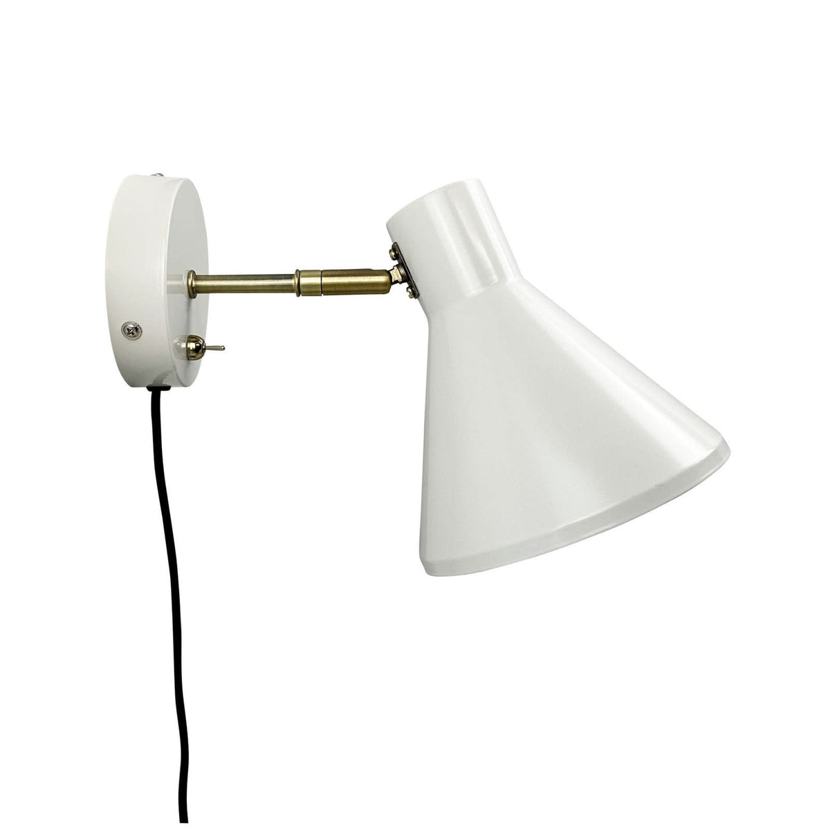 Applique murale Sleep en acier, blanc, hauteur 17 cm