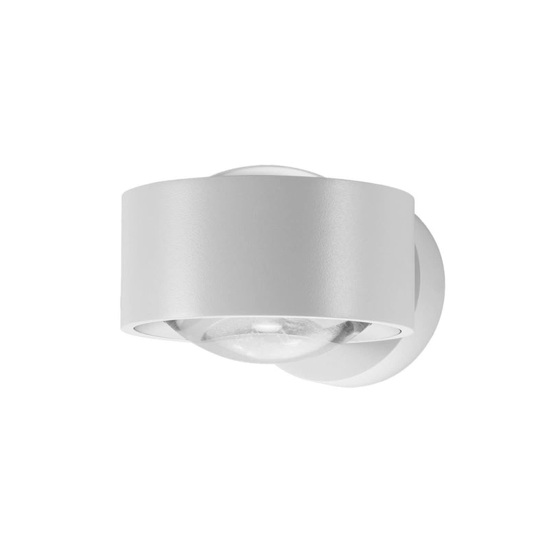 Applique murale LED Clippo Optic en aluminium, blanc, 2 lumières, Ø 12 cm
