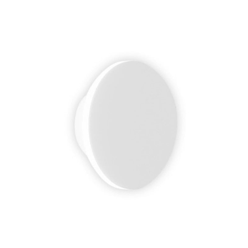 Applique murale LED DLS Orbit en aluminium, blanc, Ø 12,5 cm