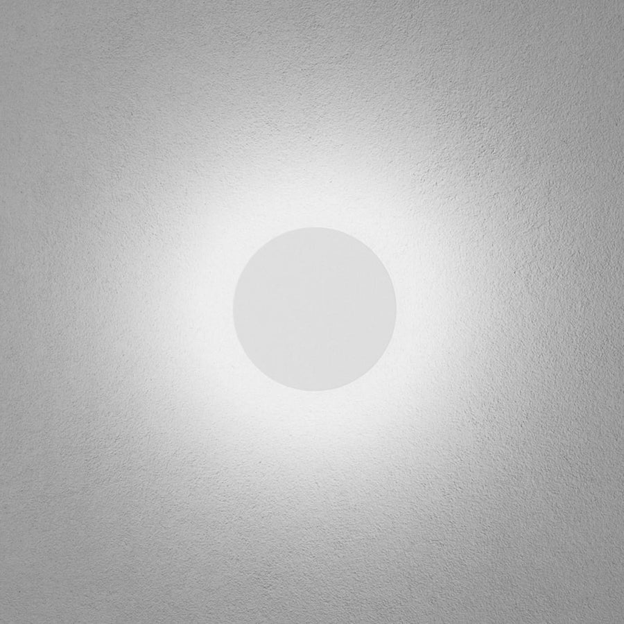 Applique murale LED DLS Orbit en aluminium, blanc, Ø 12,5 cm