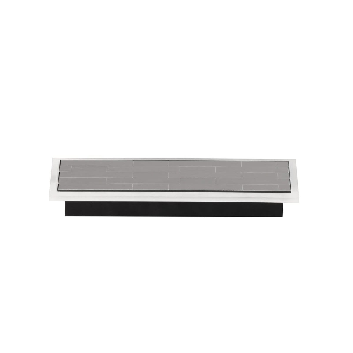 Applique murale LED Aluro en métal, nickel et noir, hauteur 9,6 cm