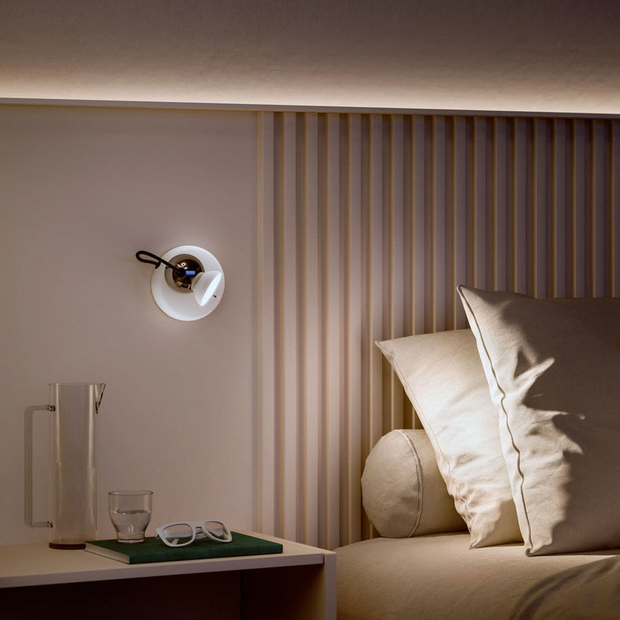 Applique murale LED Duck en aluminium, blanc, Ø 11,2 cm
