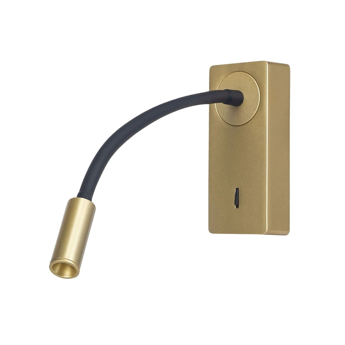 Applique murale LED Mine en aluminium, doré et transparent, hauteur 14 cm