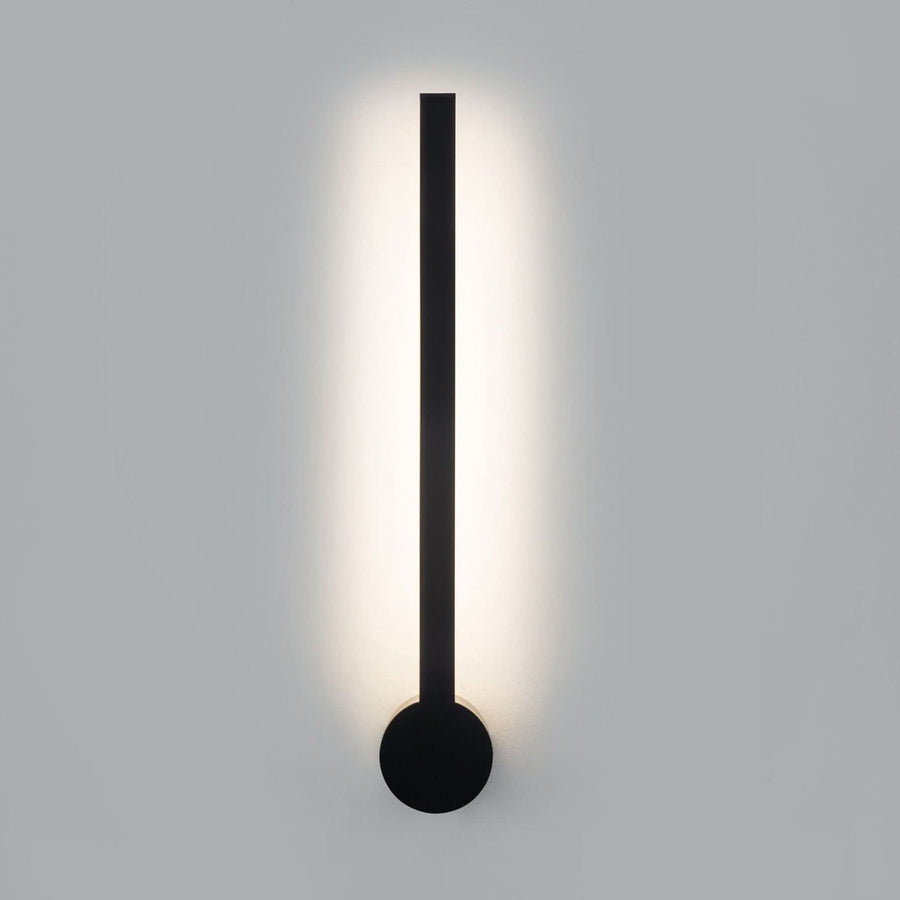 Applique murale LED Passeggio Nova en aluminium, noir, hauteur 40 cm, IP54