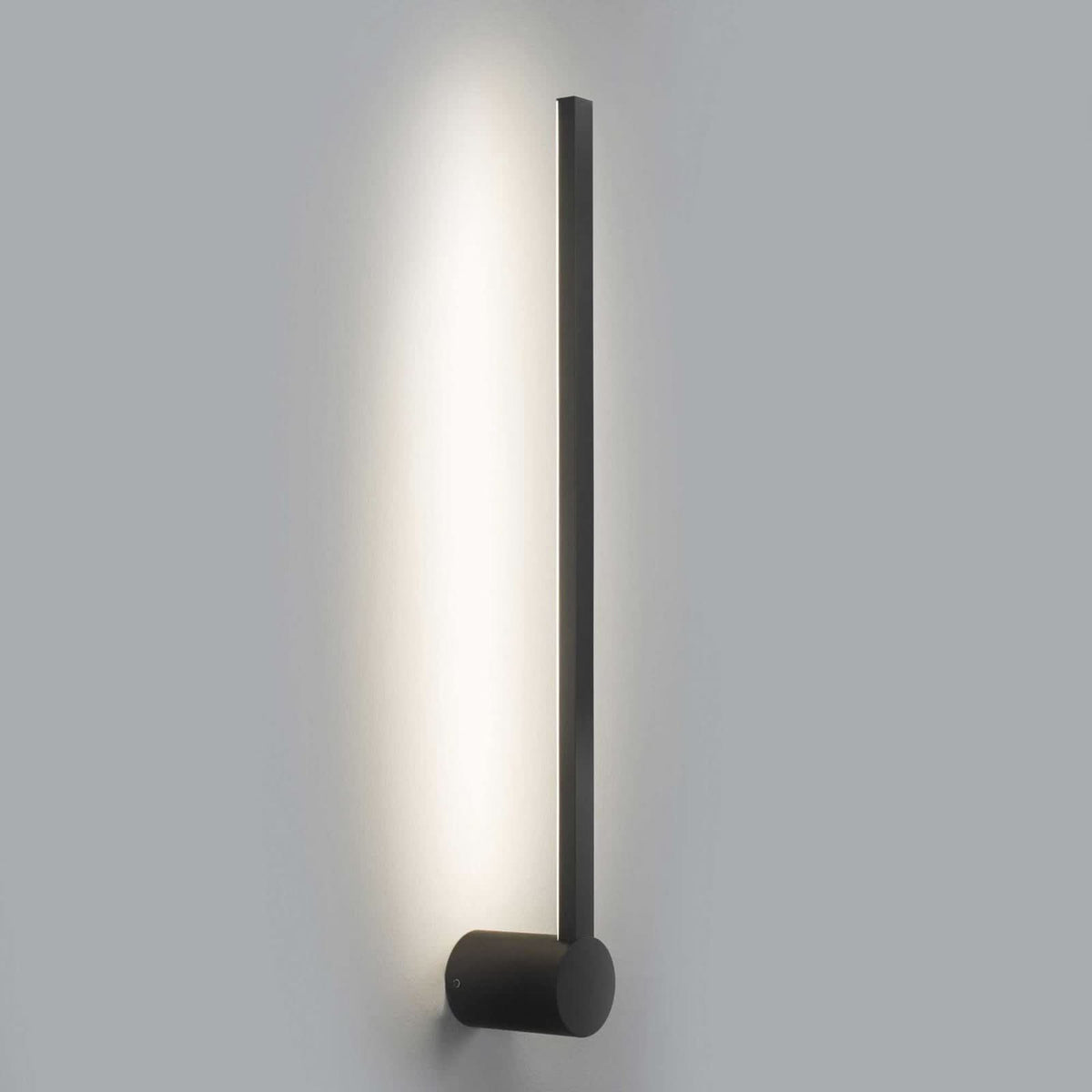 Applique murale LED Passeggio Nova en aluminium, noir, hauteur 60 cm, IP54