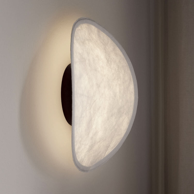 Applique murale LED Tense en aluminium, blanc et noir, Ø 35 cm