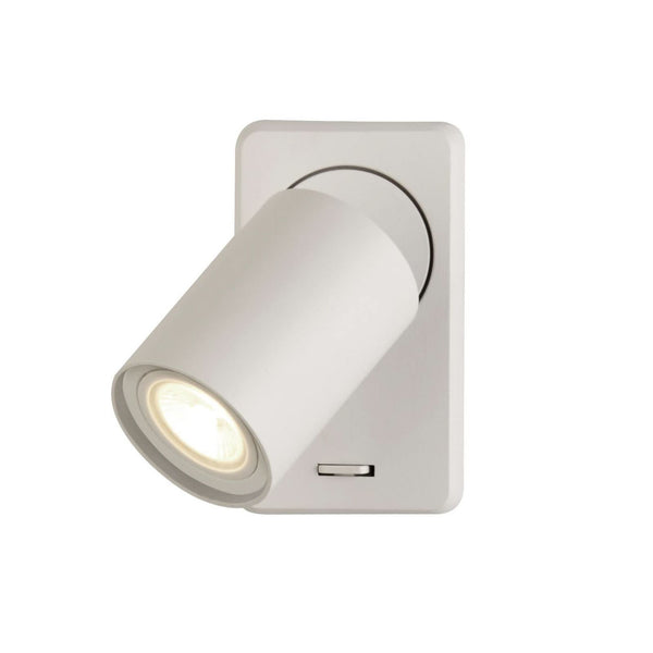 Applique murale Switched en aluminium, blanc, hauteur 11 cm
