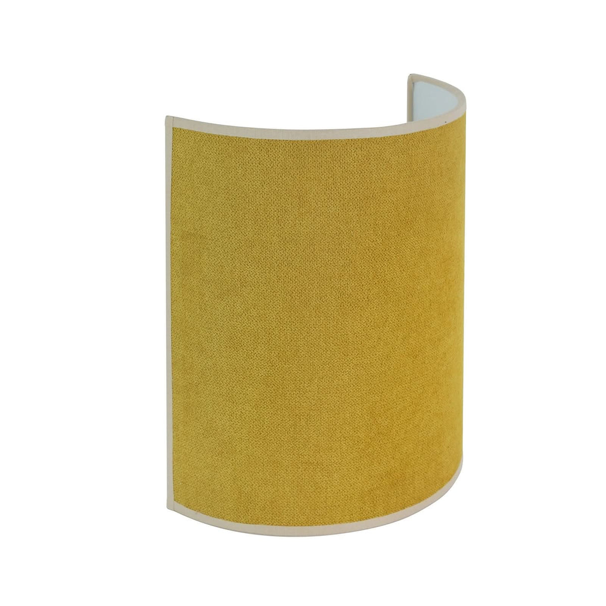 Applique murale Celine en tissu, jaune structuré, hauteur 24 cm