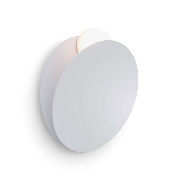 Applique murale LED Akoya en verre, blanc, Ø 30 cm