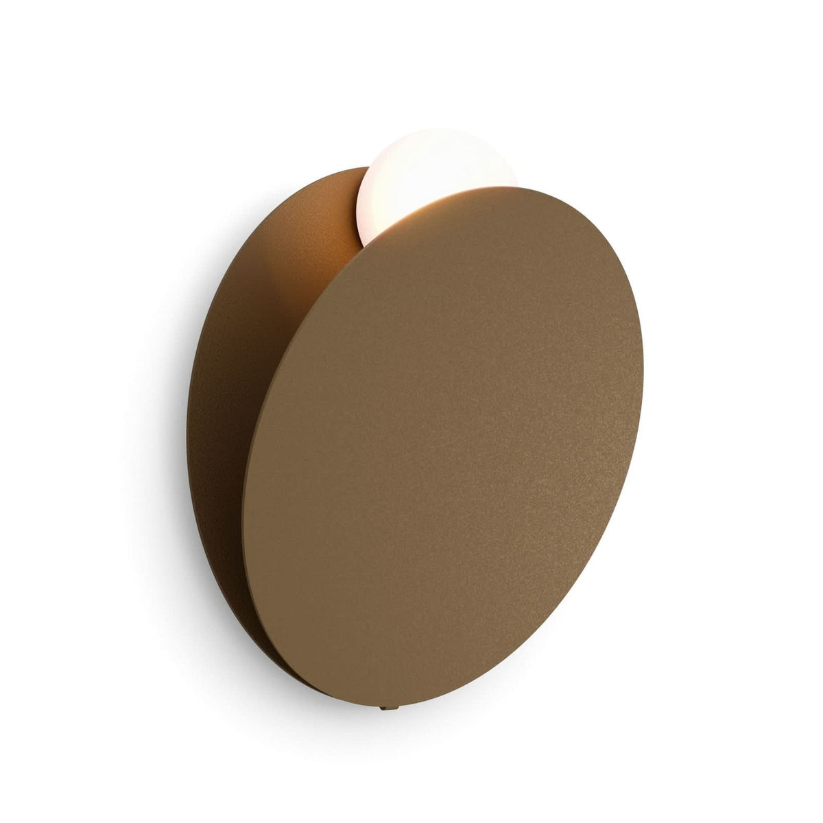 Applique murale LED Akoya en verre, bronze, Ø 30 cm
