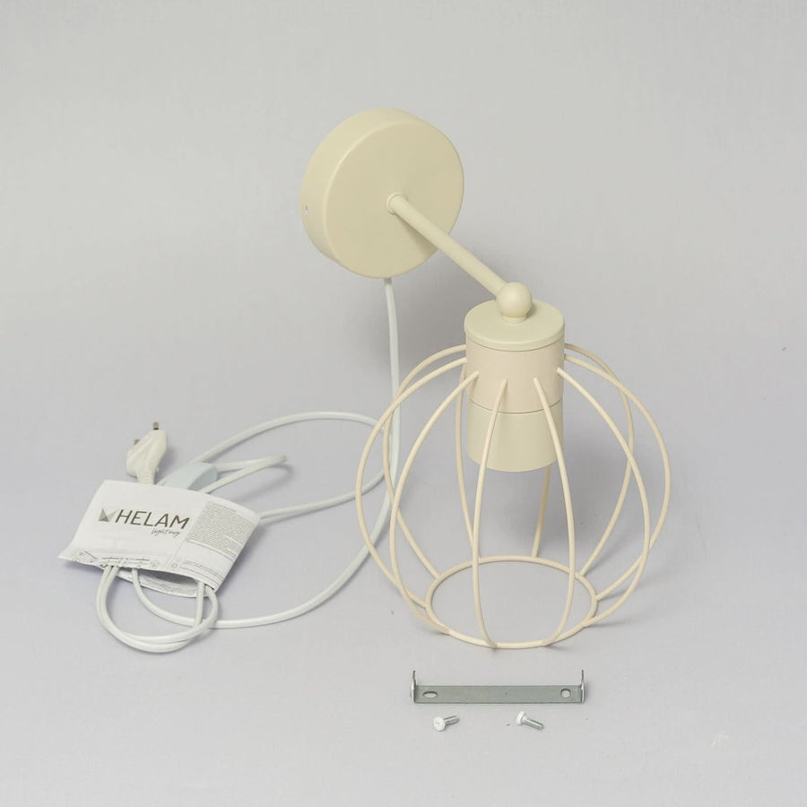 Applique murale Starlight en métal, crème, Ø 18 cm