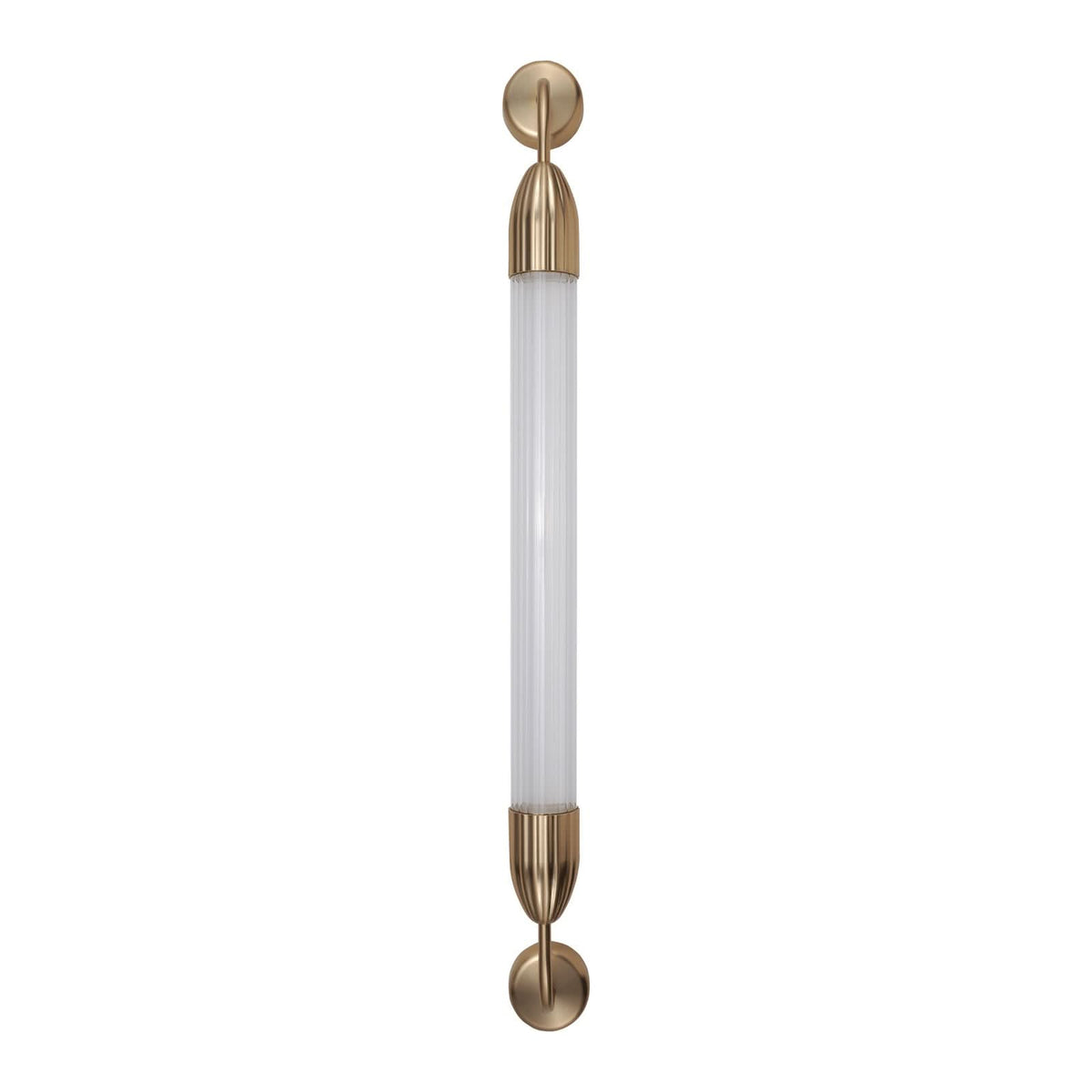 Applique murale Lemon Squeeze en verre, laiton et blanc, 15 W, longueur 94 cm