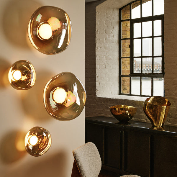 Applique murale LED Melt, bronze, Ø 29 cm