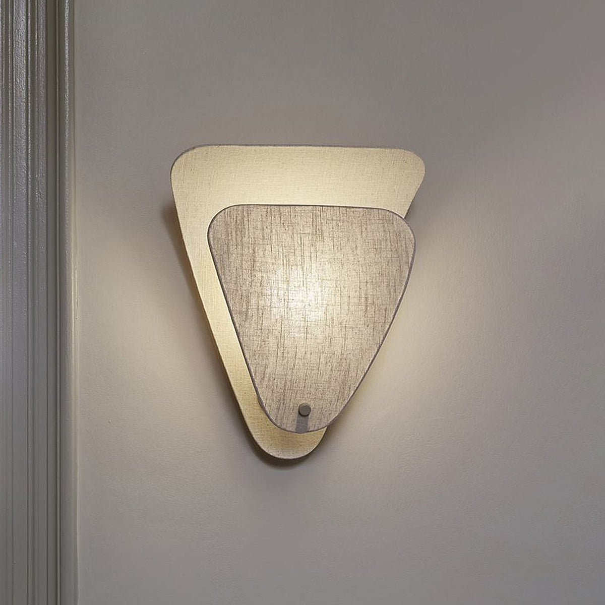 Applique murale Coquillage en bois, crème, hauteur 42 cm