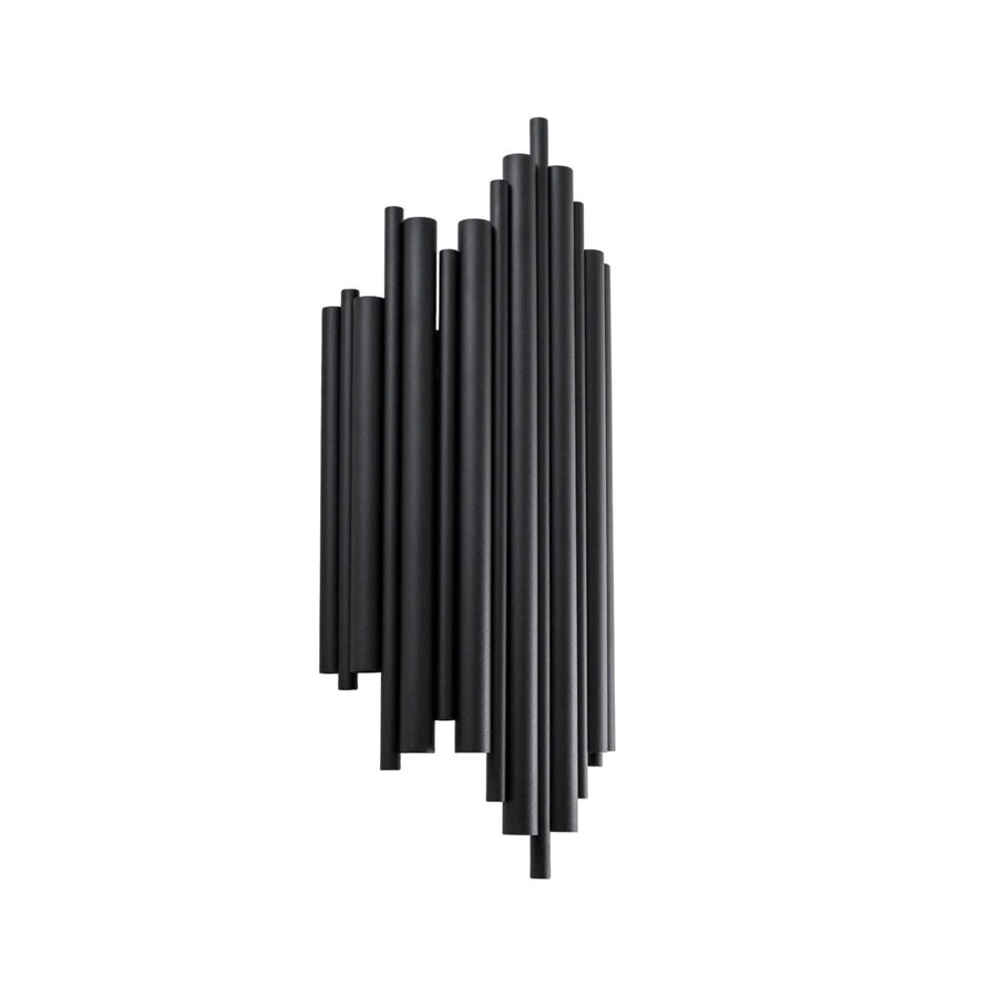 Applique murale Reis en métal, noir, hauteur 50 cm