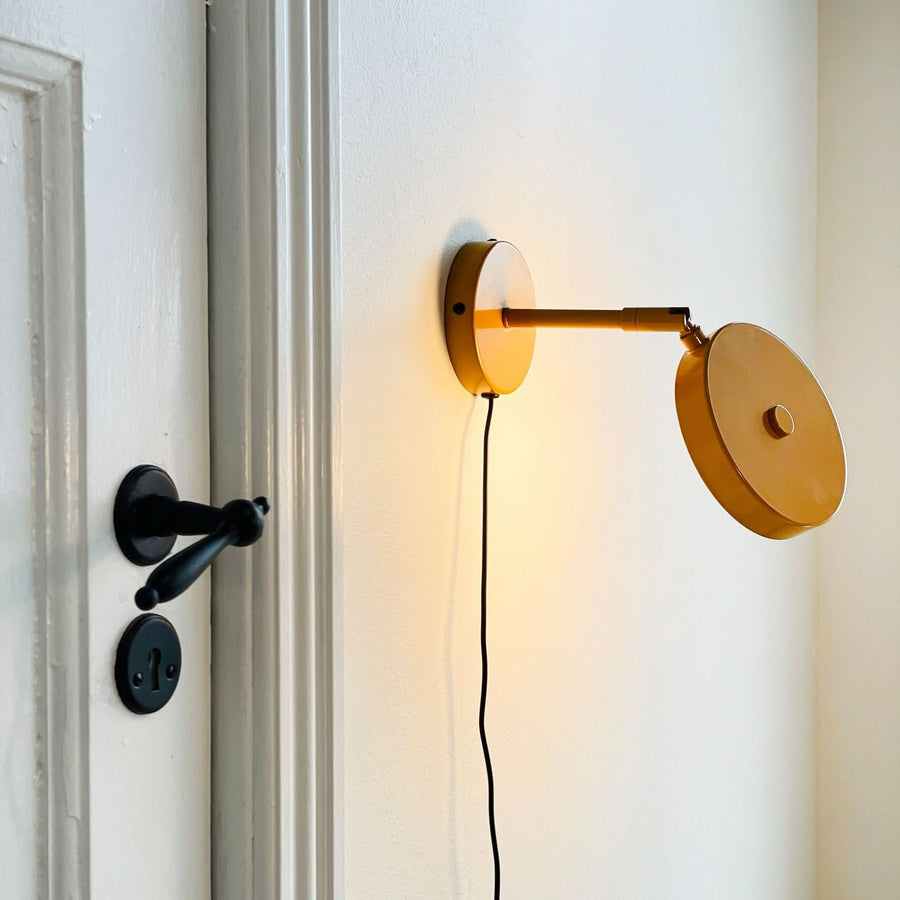 Applique murale LED Starlight en métal, jaune, Ø 14 cm