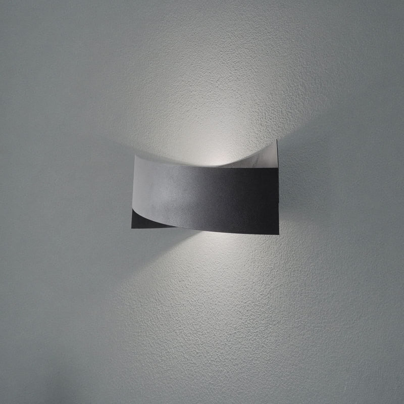 Applique murale Tadhg en métal, noir, hauteur 11 cm