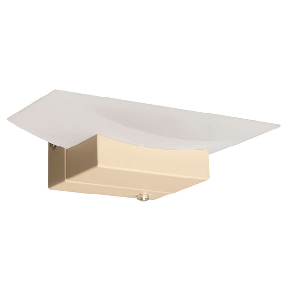 Applique murale LED Bowl TW en métal, sable et blanc, hauteur 6 cm