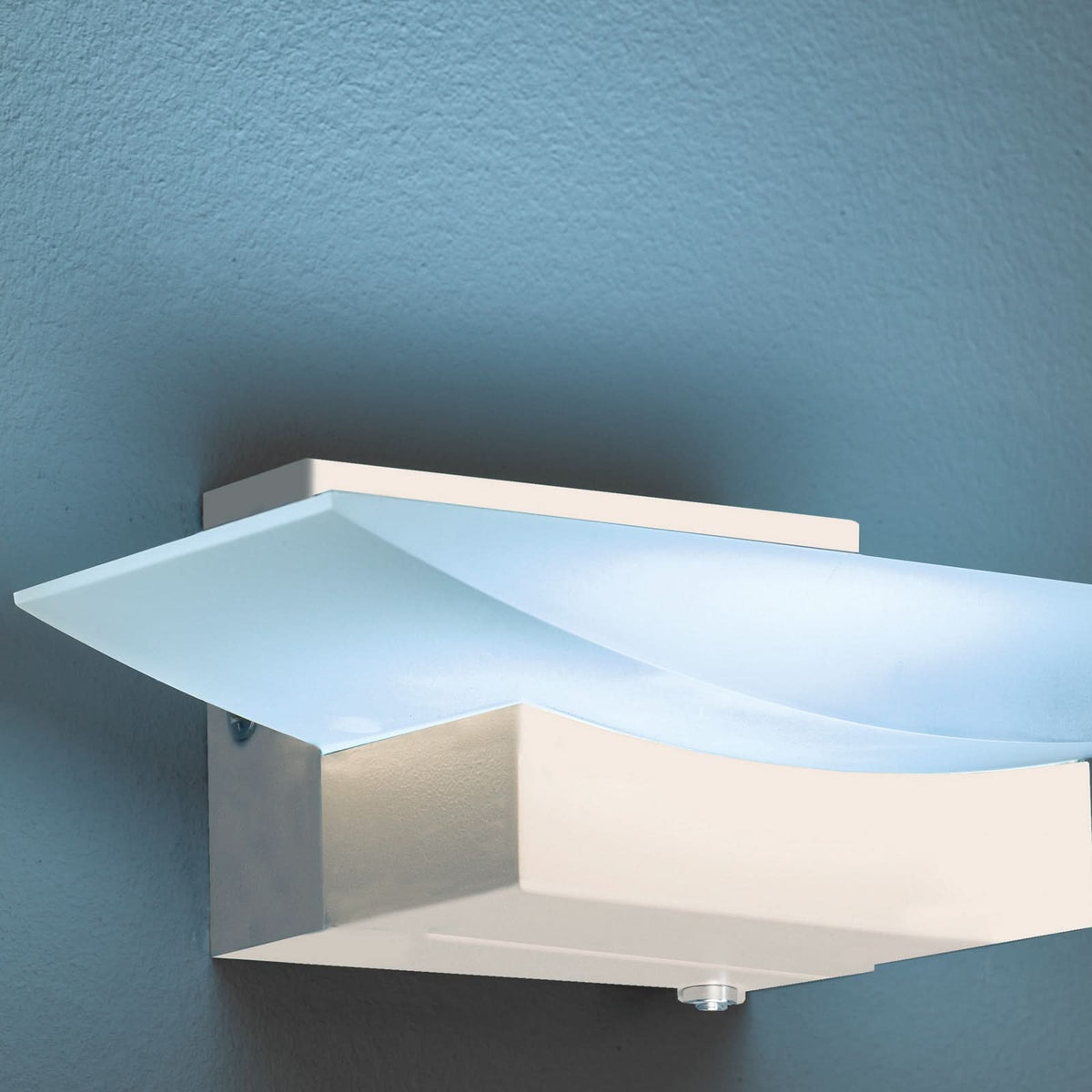 Applique murale LED Bowl TW en métal, sable et blanc, hauteur 6 cm