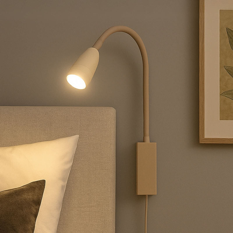 Applique murale LED Sten en métal, sable, hauteur 61 cm