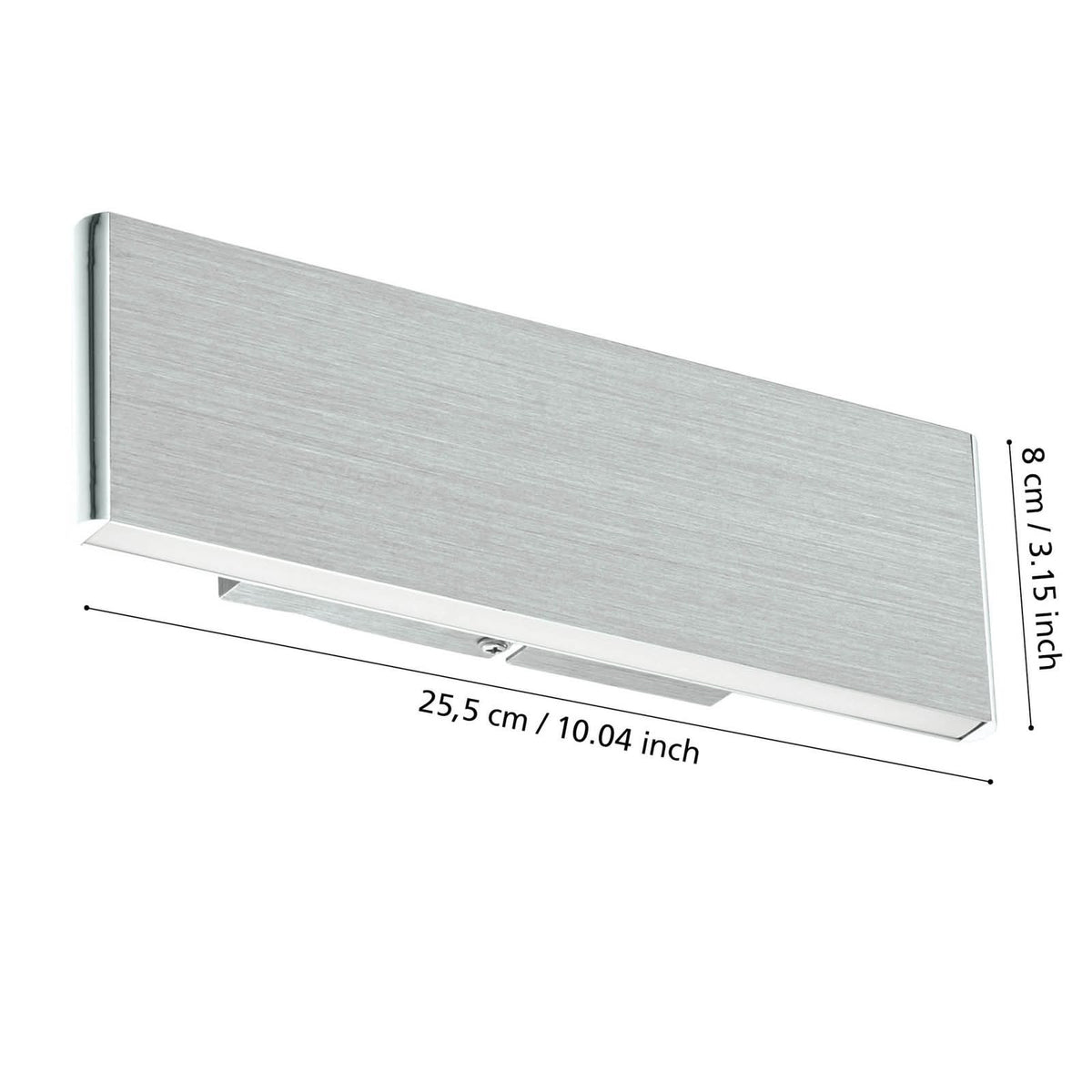 Applique murale LED Eglo Climene en aluminium, hauteur 8 cm